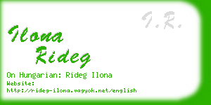 ilona rideg business card